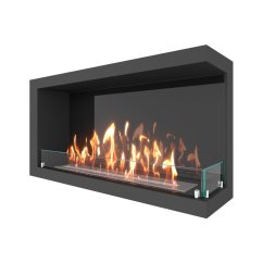 Биокамин угловой SteelHeat ONE 1000 правый