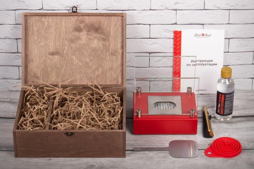 Подарочный набор SteelHeat PREMIUM BOX ALBA Красный + деревянная коробка + стартовый комплект