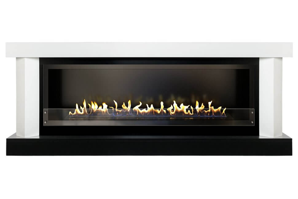 Линейный биокамин Firezo Vancouver 60 Белый с черным, стандарт Линейный биокамин Firezo Vancouver 60 Белый с черным, стандарт